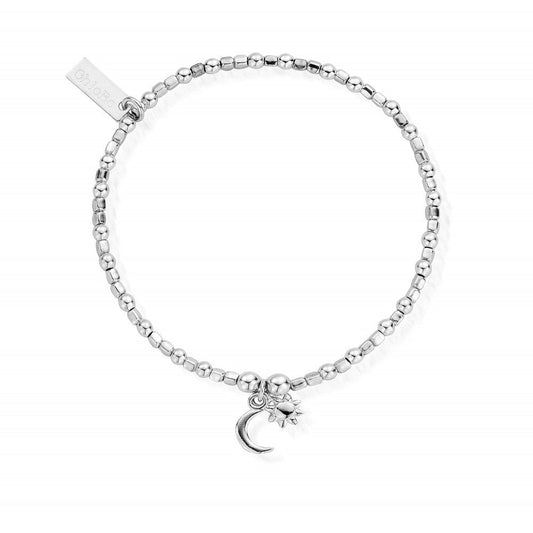 ChloBo Mini Cube Dainty Moon and Sun Bracelet