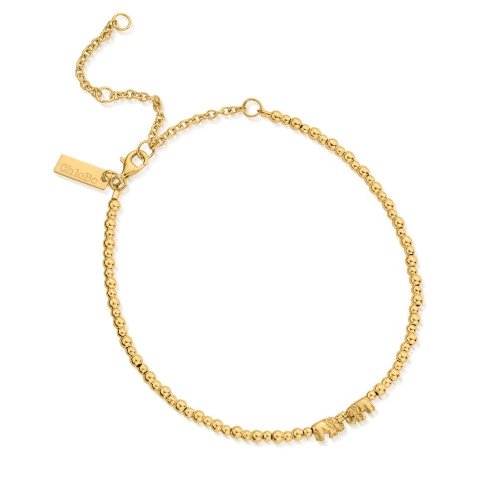 ChloBo Mini Cute Lucky Elephants Anklet