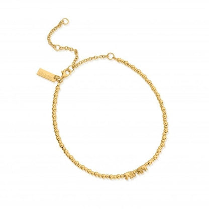 ChloBo Mini Cute Lucky Elephants Anklet