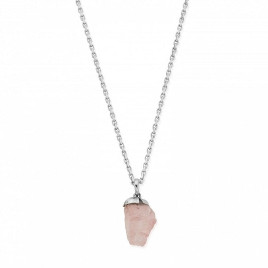 ChloBo Rose Quartz Raw Nugget Necklace