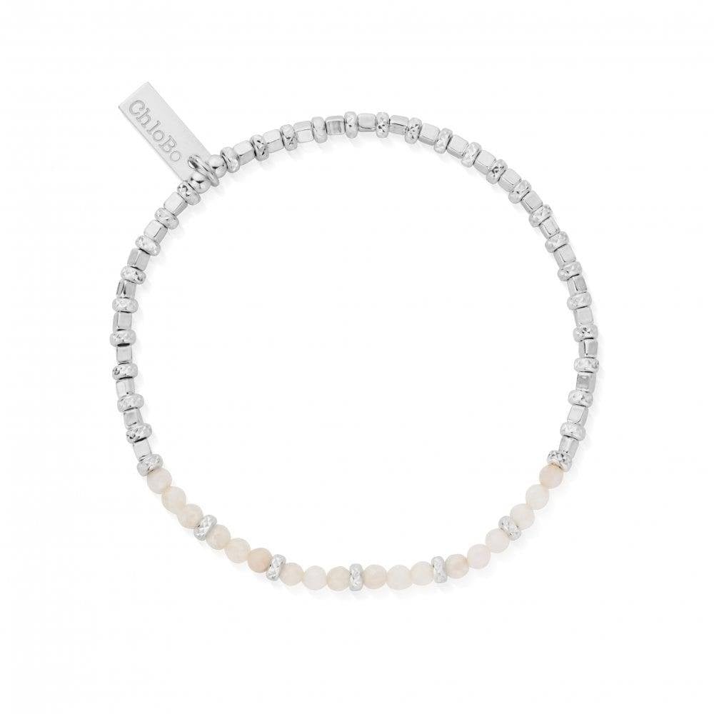 Chlobo Rose Quartz Sparkle Cube Bracelet