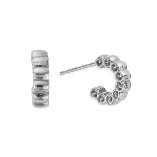 ChloBo Ruffle Huggie Hoop Earrings