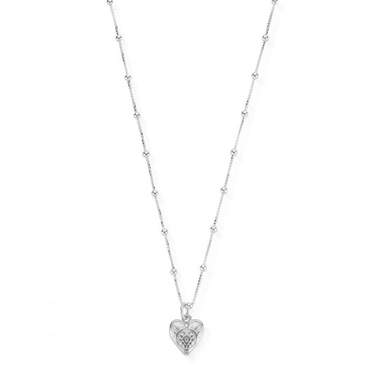ChloBo Silver Bobble Chain Heart Necklace
