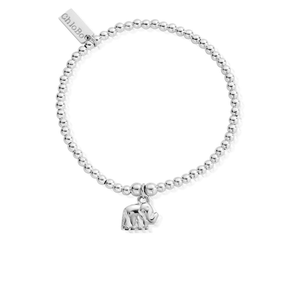 Chlobo Silver Cute Charm Elephant Bracelet