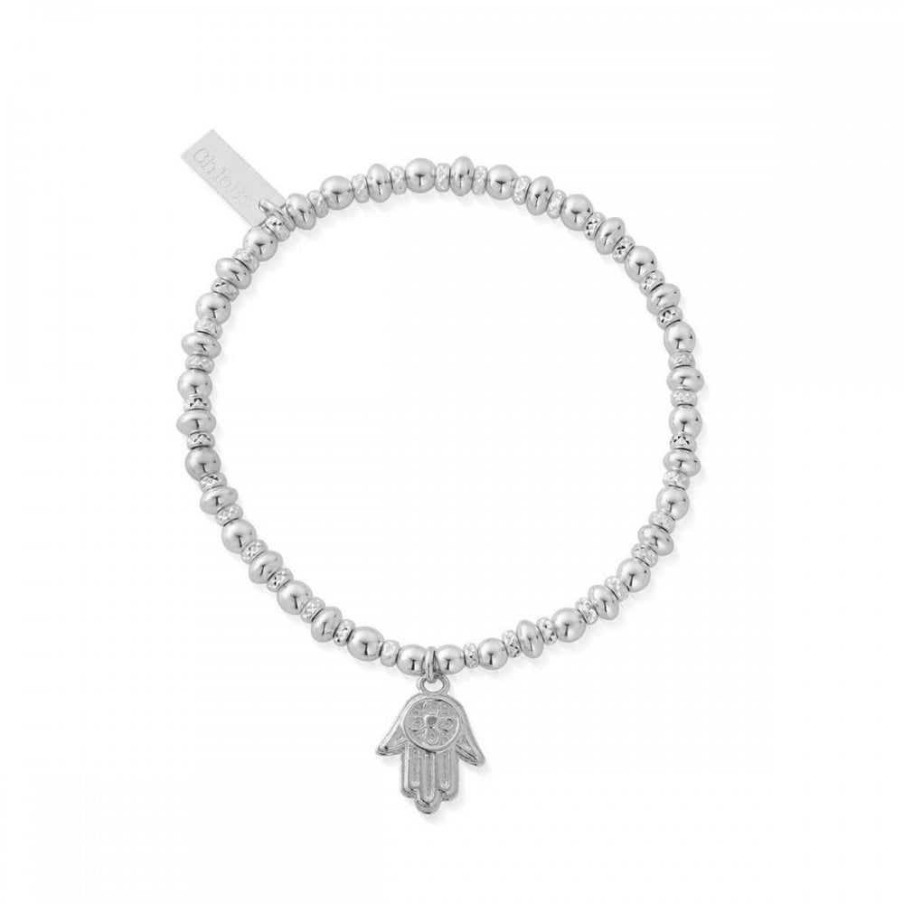 ChloBo Silver Didi Sparkle Hamsa Hand Bracelet