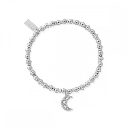 ChloBo Silver Didi Sparkle Starry Moon Bracelet