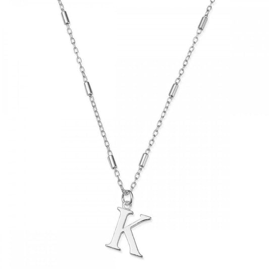 Chlobo Silver Iconic Initial 'K' Pendant