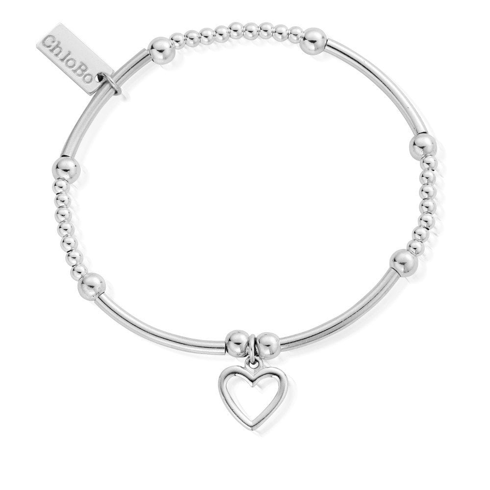 ChloBo Silver Mini Open Heart Bracelet