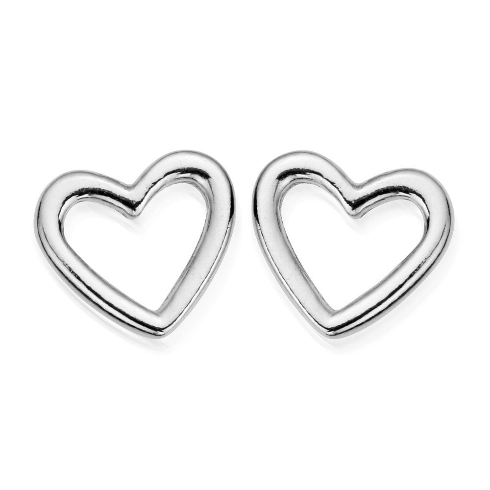 ChloBo Silver Open Heart  Earrings