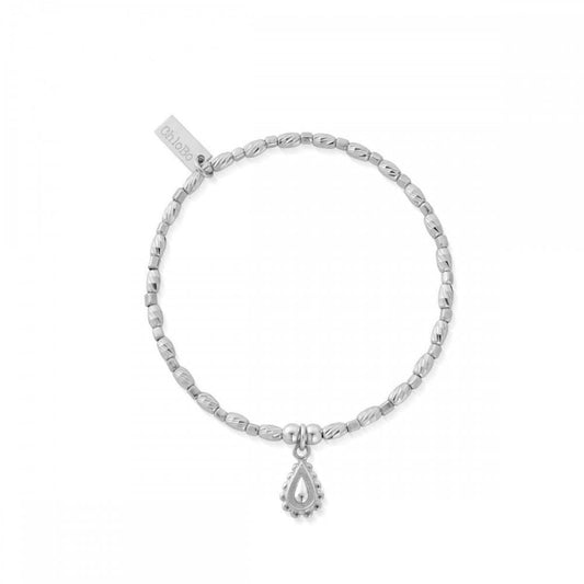 ChloBo Silver Soul Glow Rain Drop Bracelet