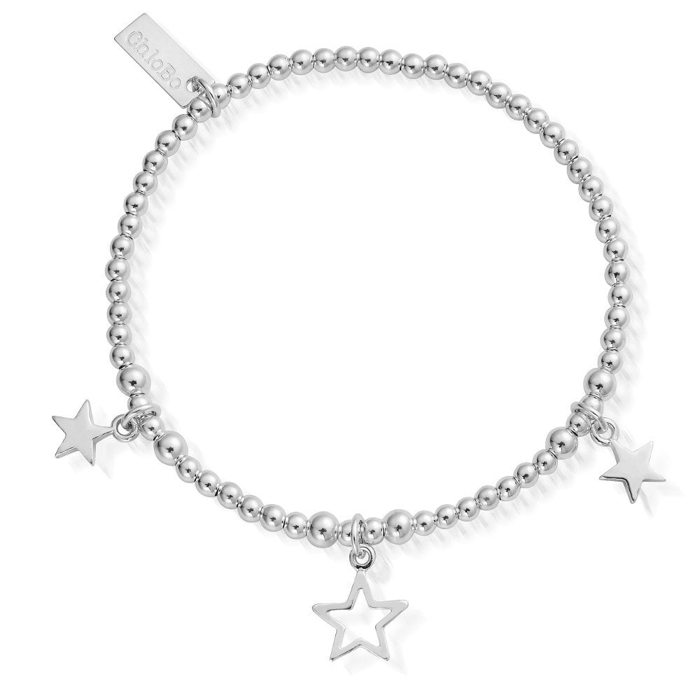 ChloBo Silver Triple Star Bracelet