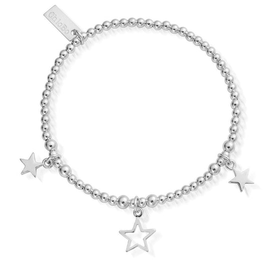 ChloBo Silver Triple Star Bracelet