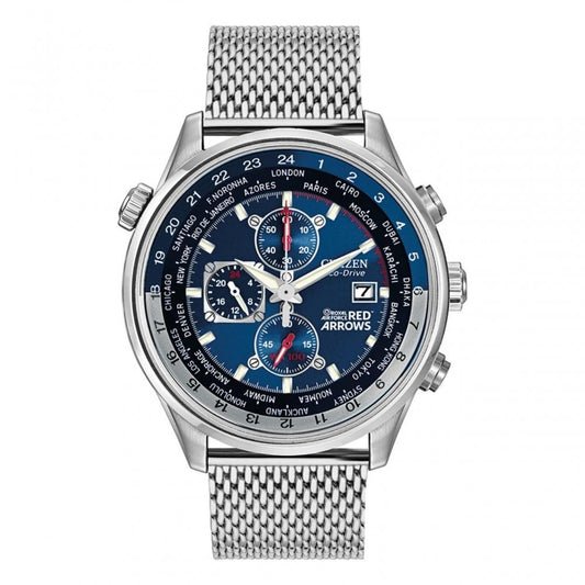 Citizen Eco-Drive Men's Red Arrows Chronograph Blue Dial Milanese Bracelet Watch