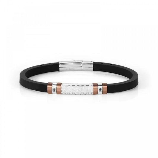 City Rubber bracelet with Cubic Zirconia