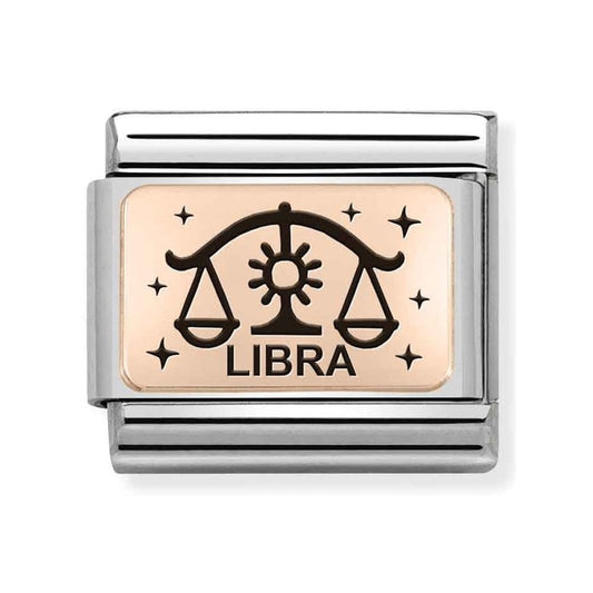 Classic Composable 9ct Rose Gold Libra Zodiac Charm