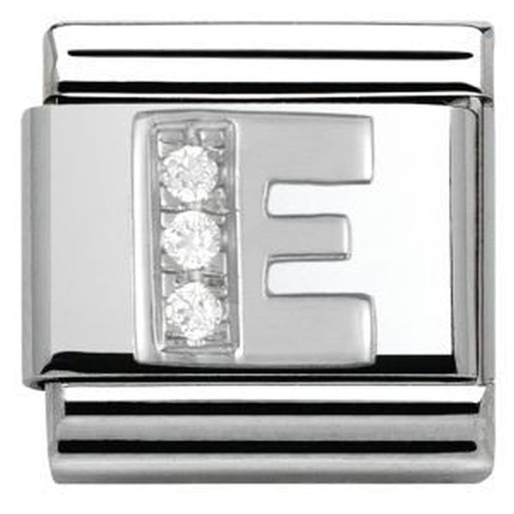 Classic Composable CZ Letter E Charm
