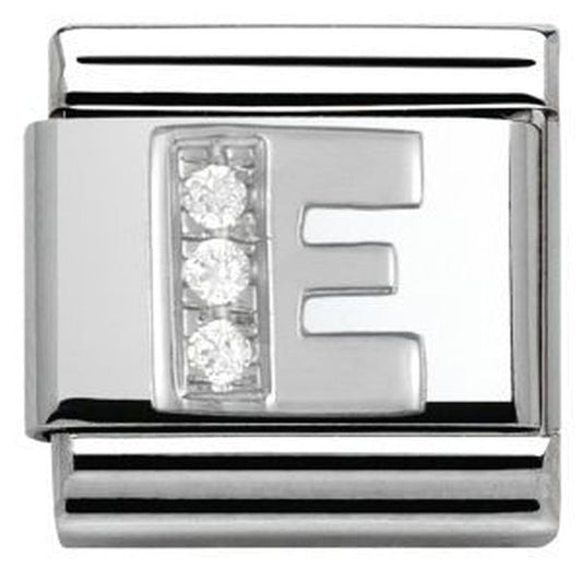 Classic Composable CZ Letter E Charm