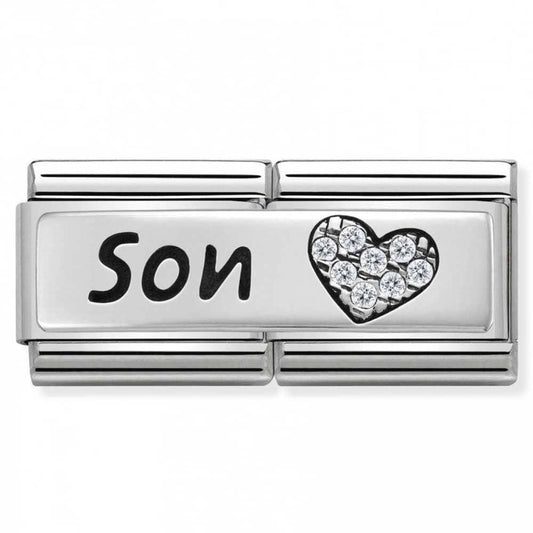 Classic Composable Double Son with Heart Charm