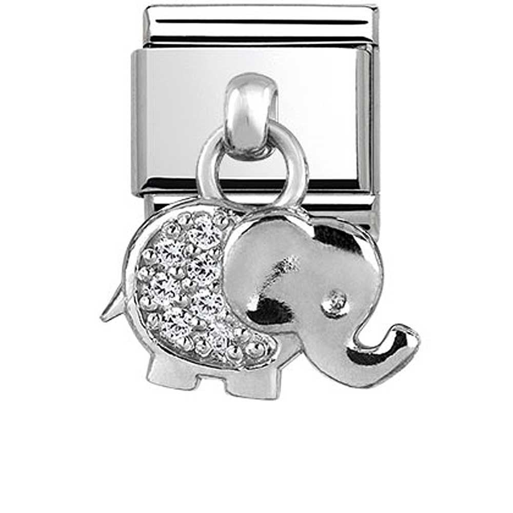 Classic Composable Elephant CZ Dangle Charm