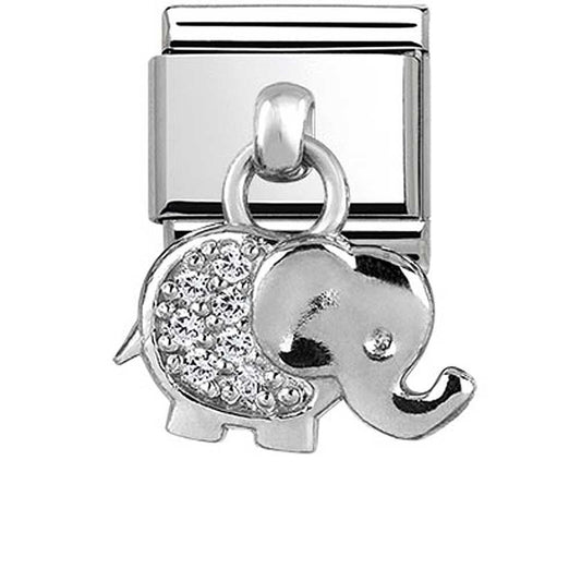 Classic Composable Elephant CZ Dangle Charm