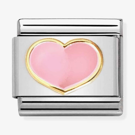 Classic Composable Gold Pink Heart Charm