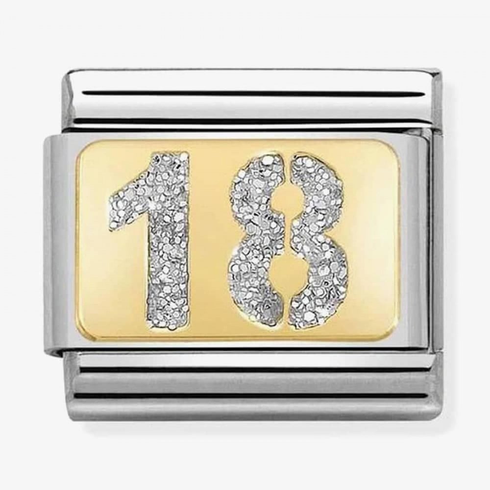 Classic Composable Gold Silver Glitter 18 Charm