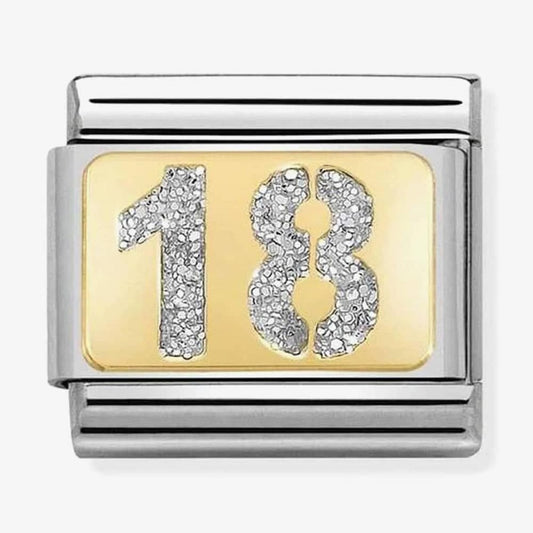 Classic Composable Gold Silver Glitter 18 Charm