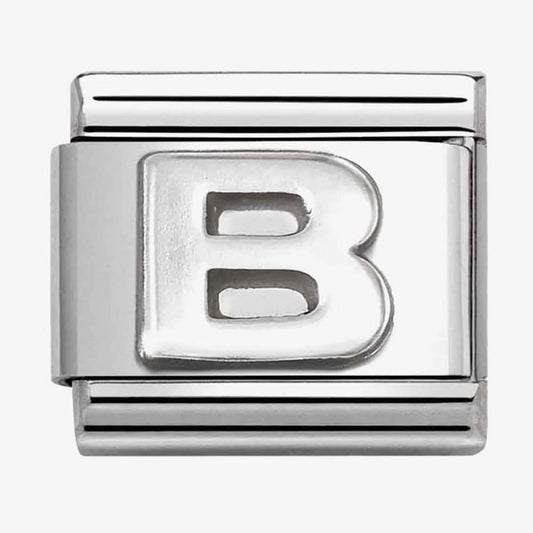 CLASSIC Composable Oxidised Silver Letter B Charm