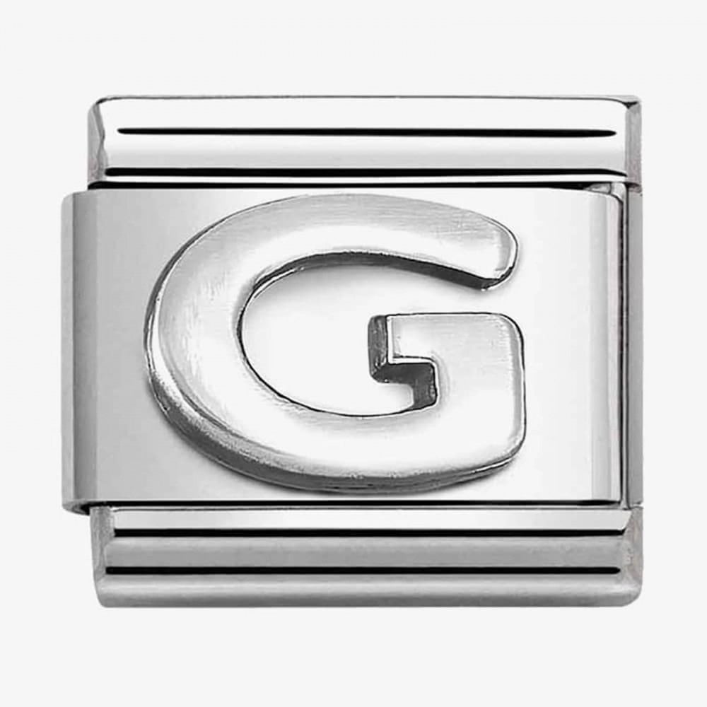CLASSIC Composable Oxidised Silver Letter G Charm