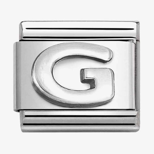 CLASSIC Composable Oxidised Silver Letter G Charm