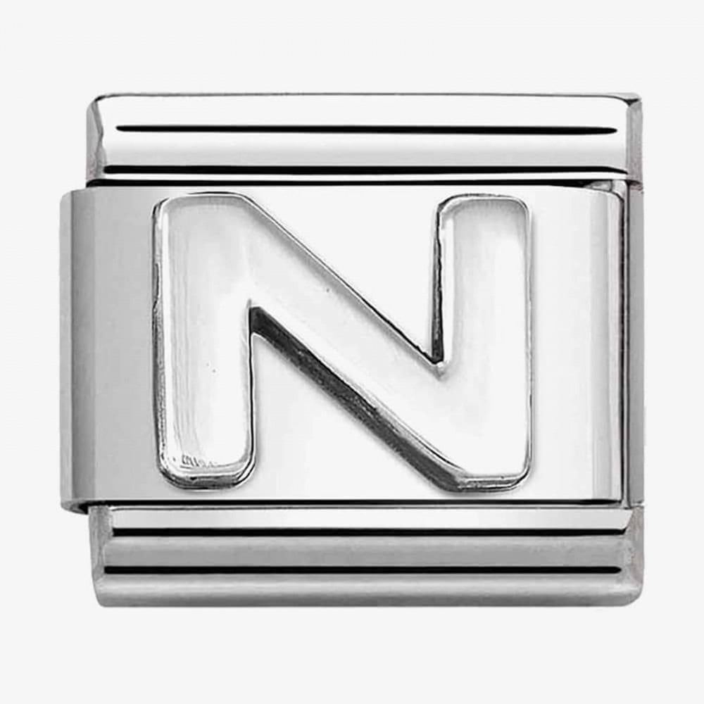 CLASSIC Composable Oxidised Silver Letter N