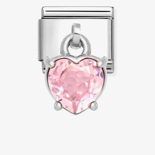 Classic Composable  Pink Heart CZ Dangle Charm