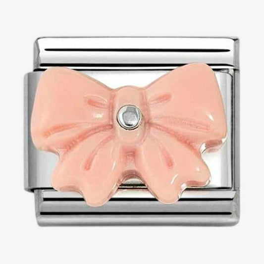 Classic Composable Pink Resin Bow Charm