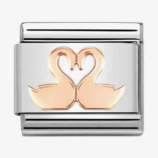 CLASSIC Composable Romance Double Swans Charm