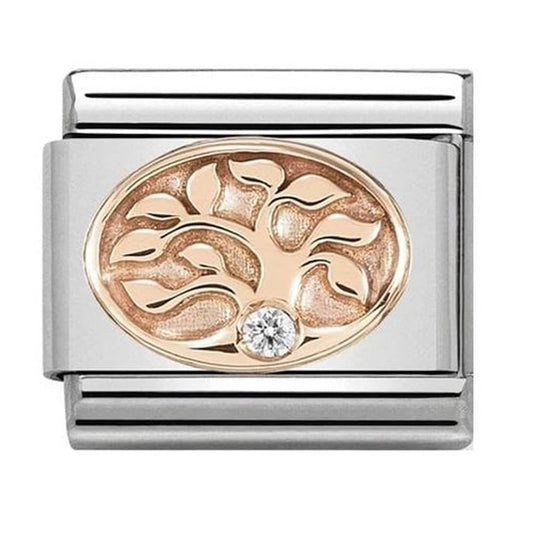 Classic Composable Rose CZ Tree of Life Link