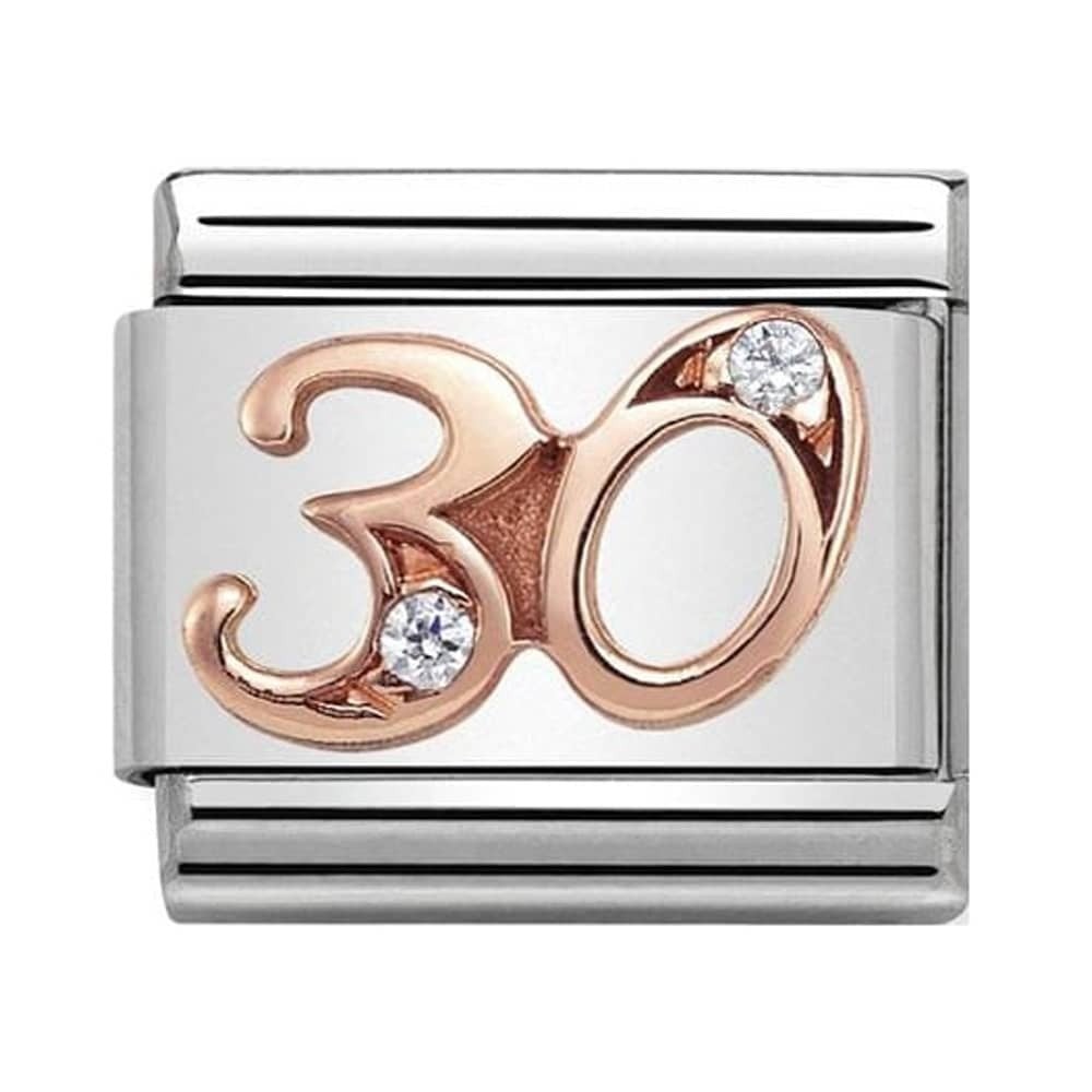 Classic Composable Rose Gold 30 with CZ Charm
