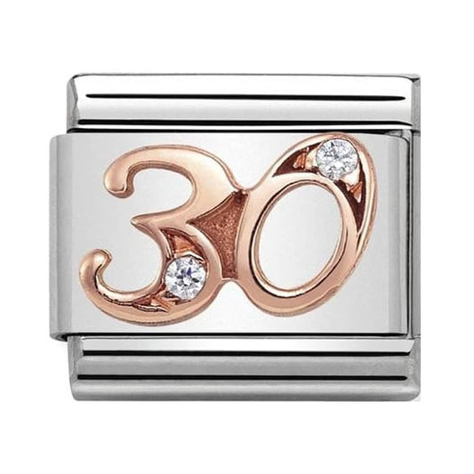 Classic Composable Rose Gold 30 with CZ Charm