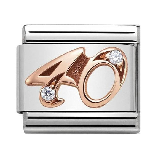 Classic Composable Rose Gold 40 with CZ Charm