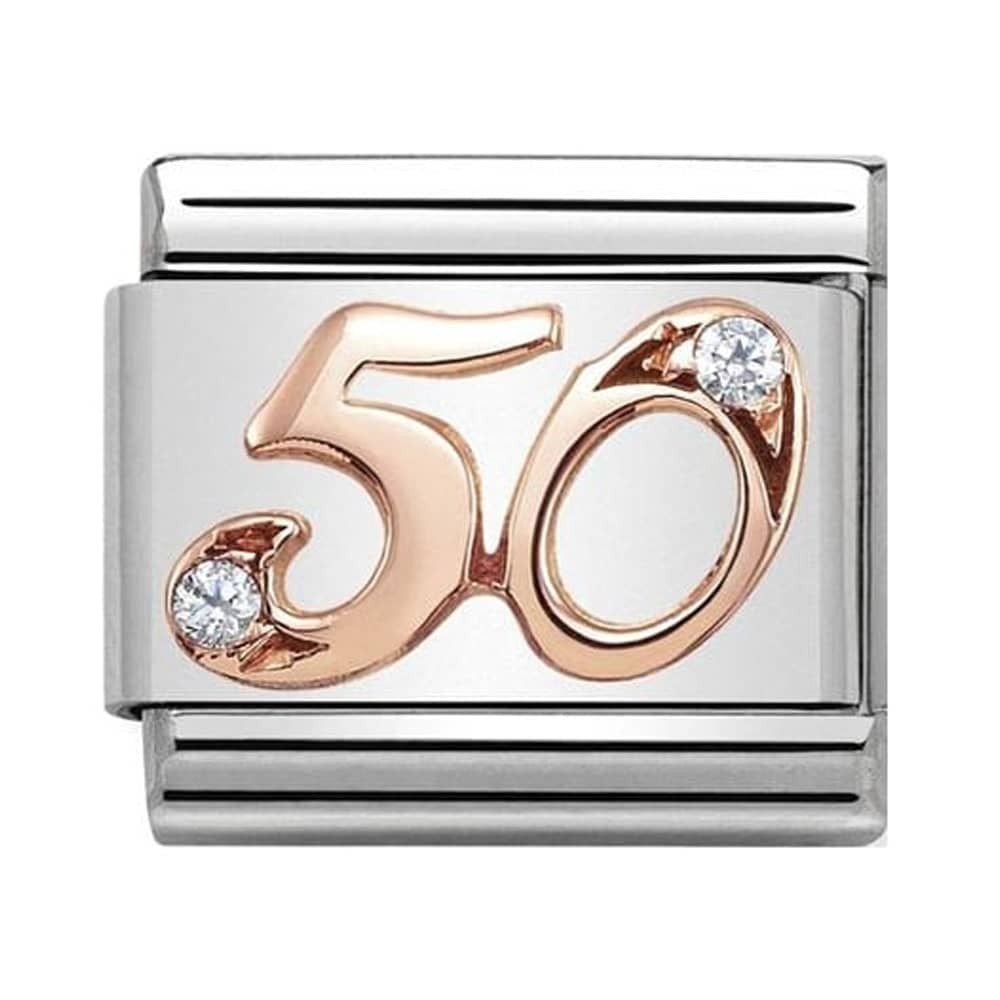 Classic Composable Rose Gold 50 with CZ Charm