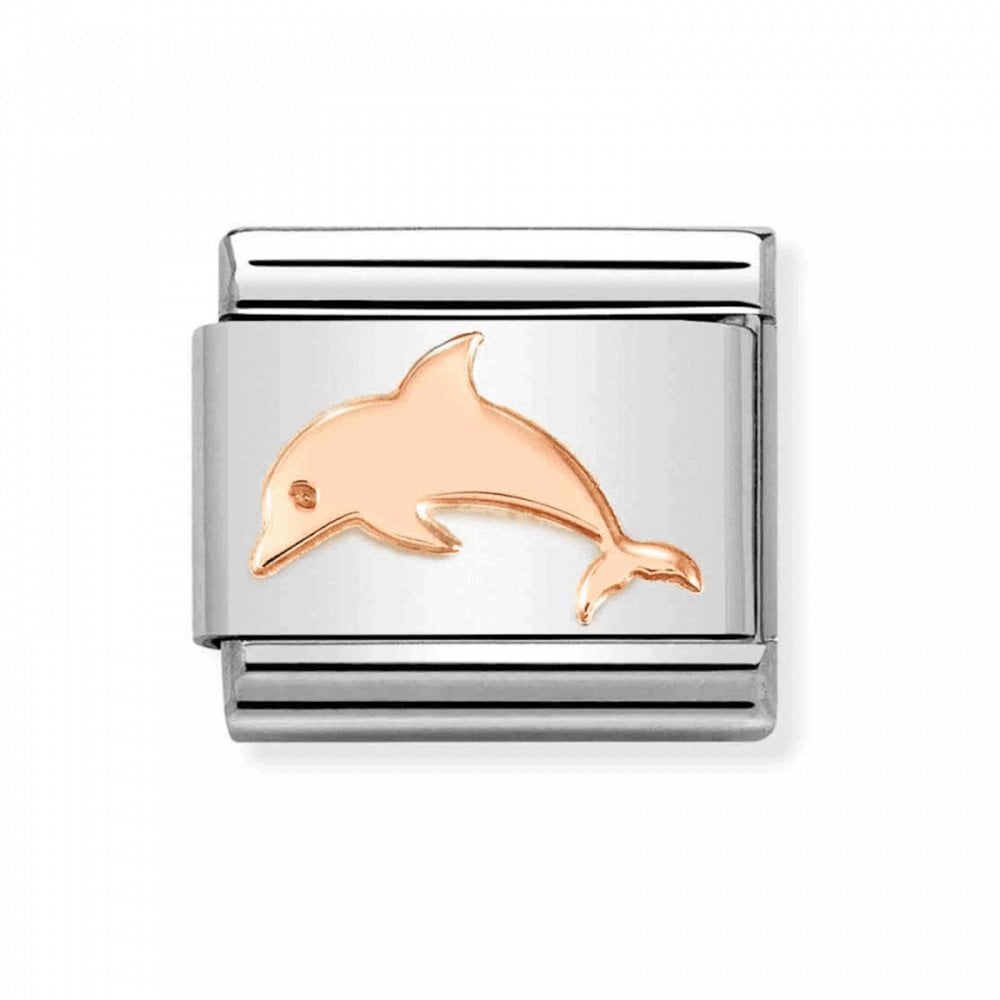 Classic Composable Rose Gold Dolphin Charm