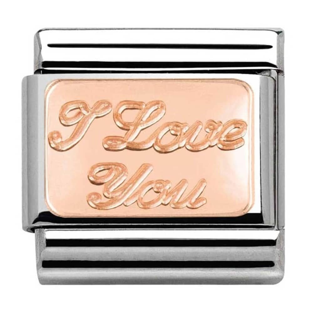Classic Composable Rose Gold I Love You Charm