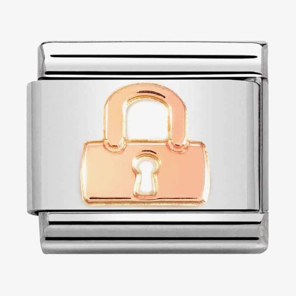 CLASSIC Composable Rose Gold Padlock Charm