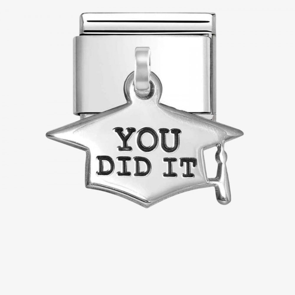 Classic Composable You Did It Graduation Hat Dangle Charm