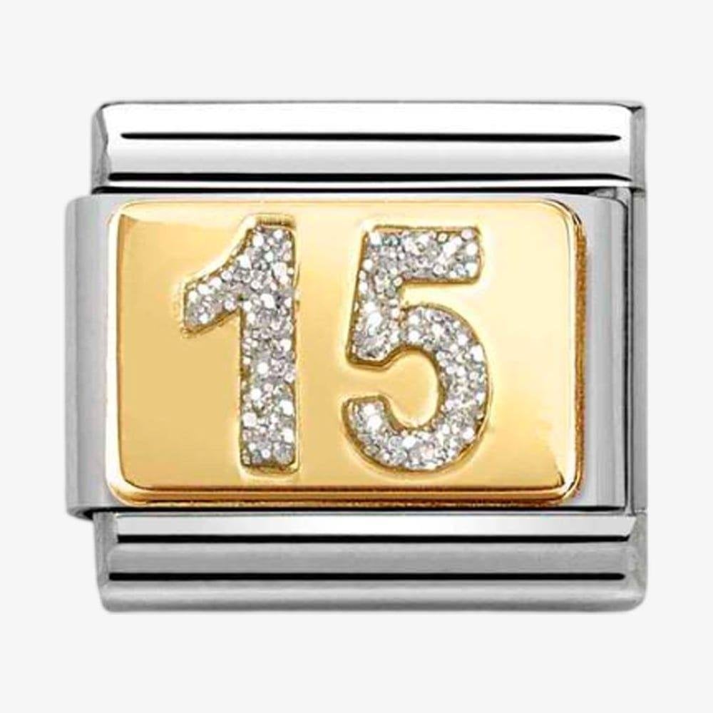 CLASSIC Gold 15 Glitter Charm