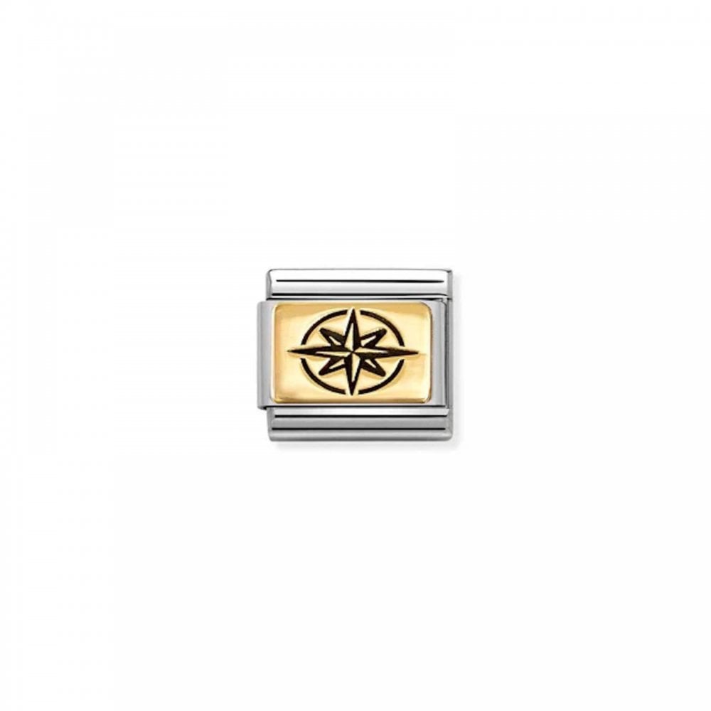 Classic Gold and Black Windrose Charm