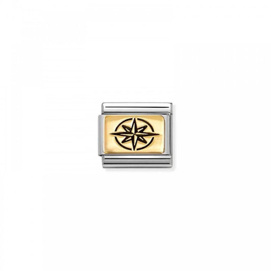 Classic Gold and Black Windrose Charm