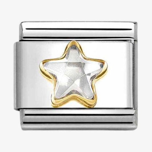 CLASSIC Gold Cubic Zirconia Star Charm