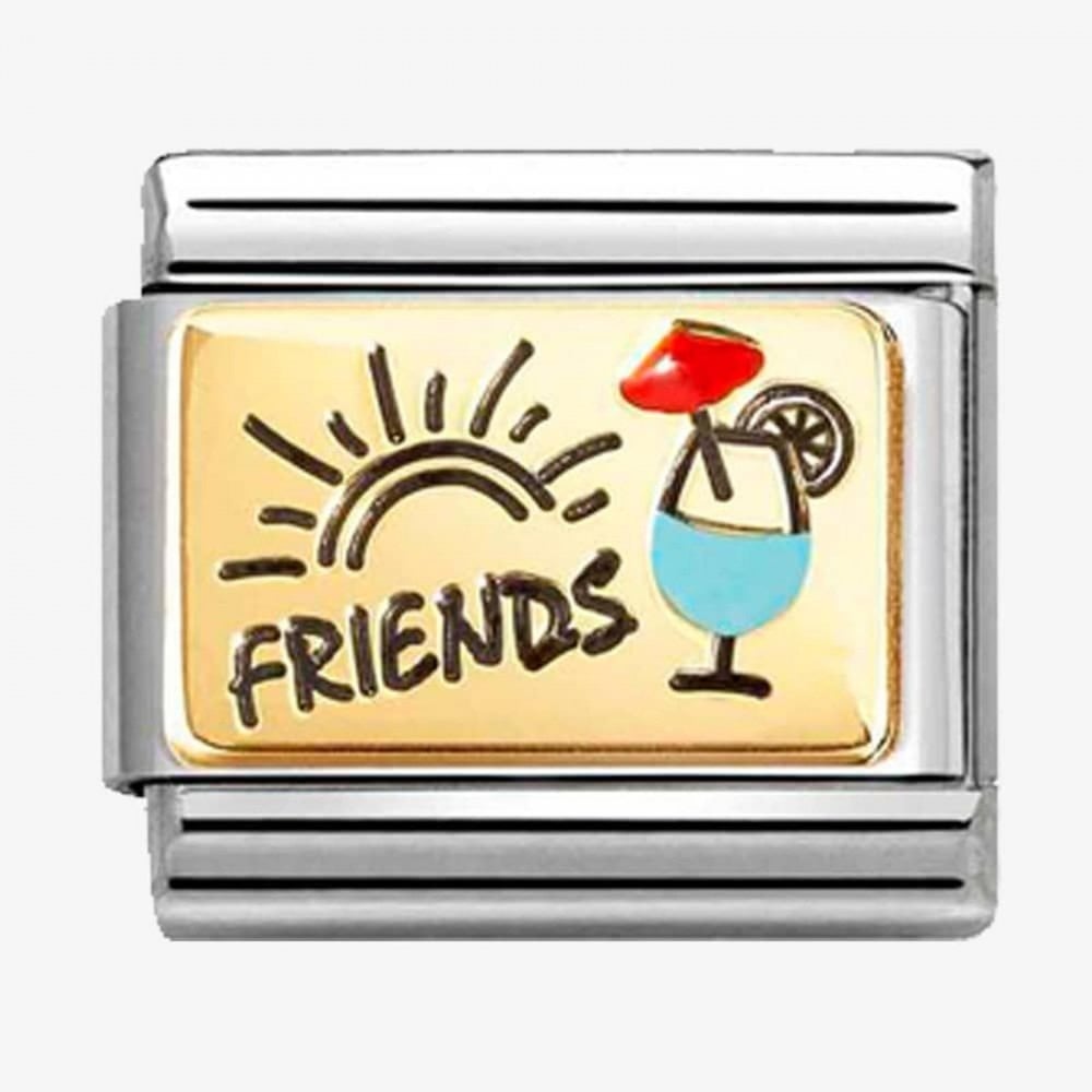 CLASSIC Gold Friends & Cocktails Charm