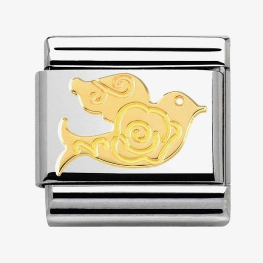 CLASSIC Gold Madame Monsieur Dove Charm