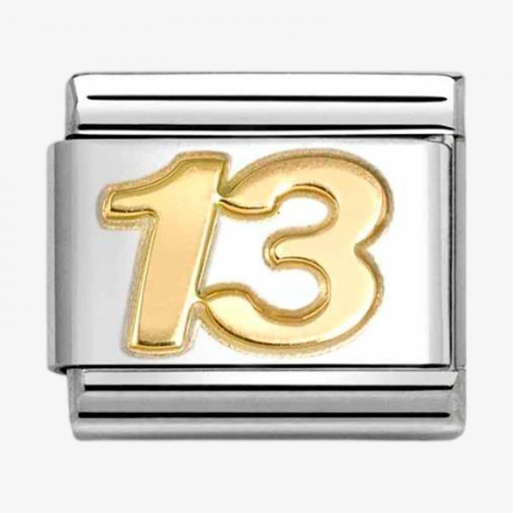 CLASSIC Gold Number 13 Charm